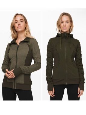 Lululemon Dance Studio Reversible Jacket Size 6 Dark Green